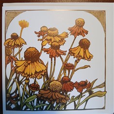 Greetings Card - Heleniums