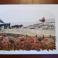 Greetings Card  - Poppy field